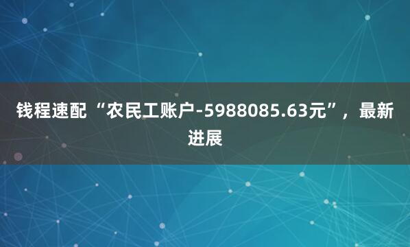 钱程速配 “农民工账户-5988085.63元”，最新进展