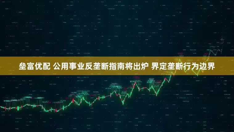 垒富优配 公用事业反垄断指南将出炉 界定垄断行为边界